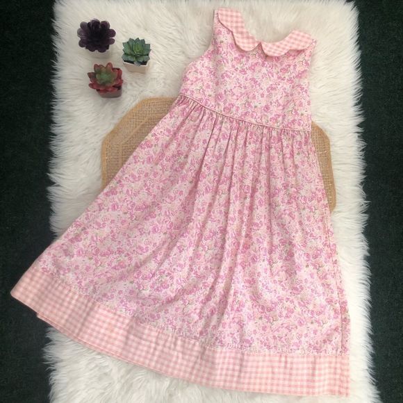 Vintage Laura Ashley Floral Dress Peter Pan Collar - Picture 1 of 13